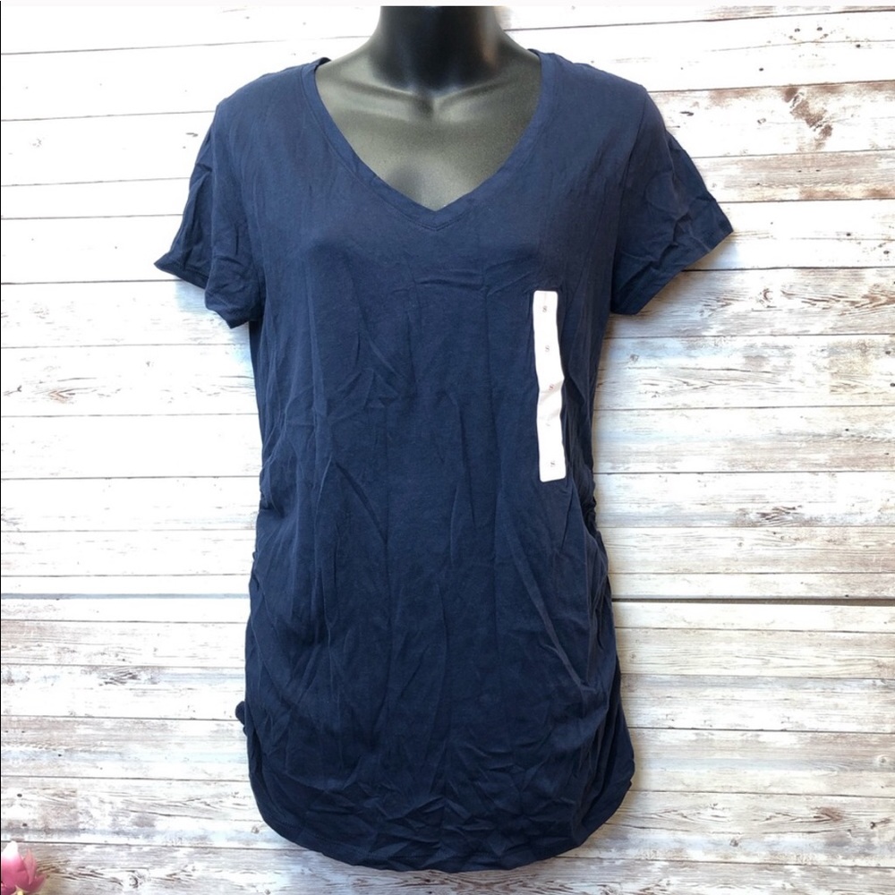 🍀4/$10 Isabel Maternity Ruched Short Sleeve Tee